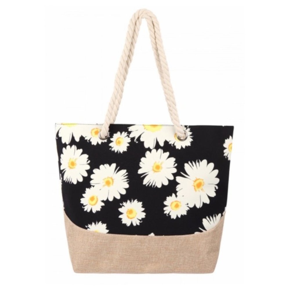 Hibiscus Canvas Tote